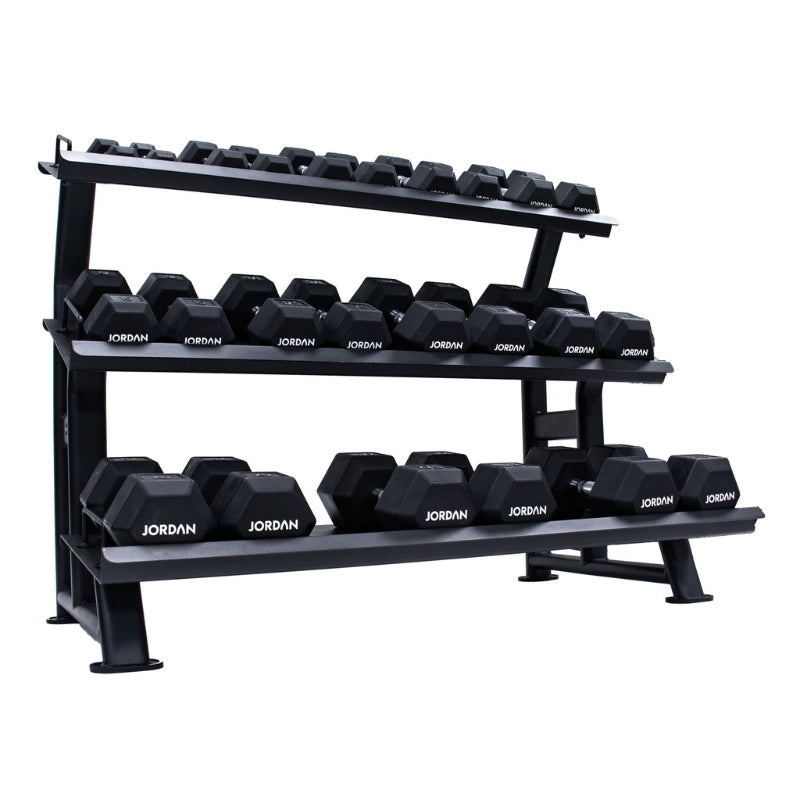 Jordan Hex Dumbbell Rack 3 Tier Black