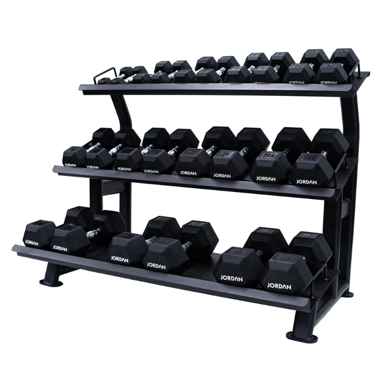Jordan Hex Dumbbell Rack 3 Tier Black