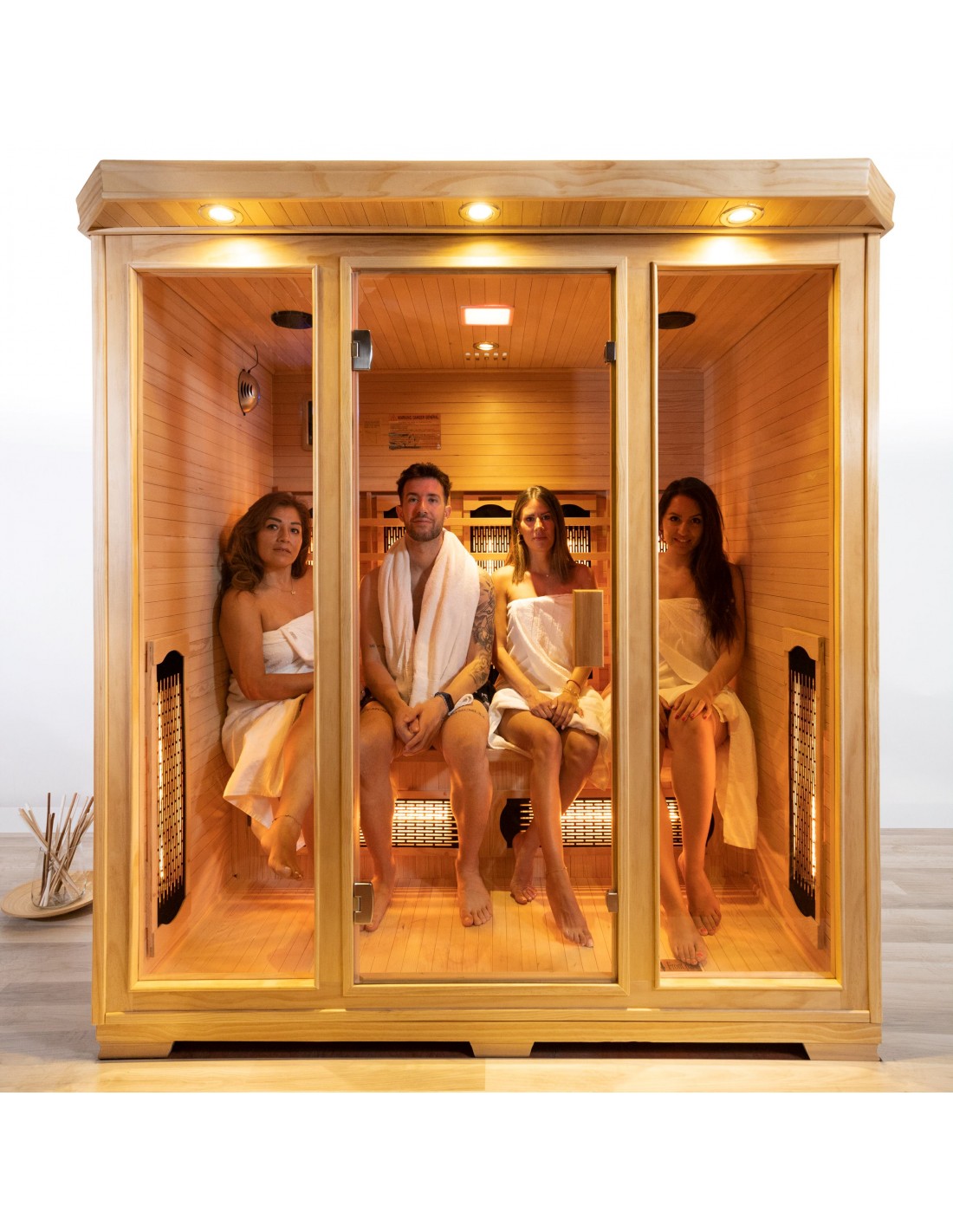 Global Relax DHARANI S4 PLUS - Indoor Full Body Infrared Sauna 4 Persons