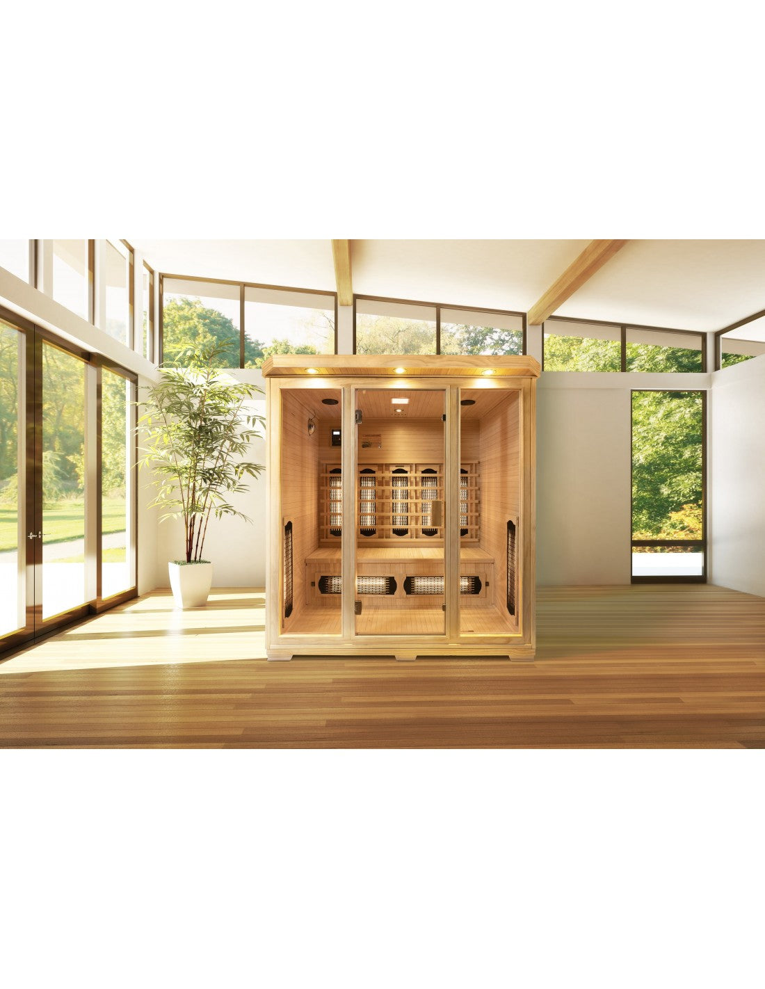 Global Relax DHARANI S4 PLUS - Indoor Full Body Infrared Sauna 4 Persons