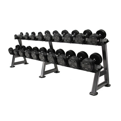 Jordan 10 Pair Dumbbell Rack (2 tier) Grey