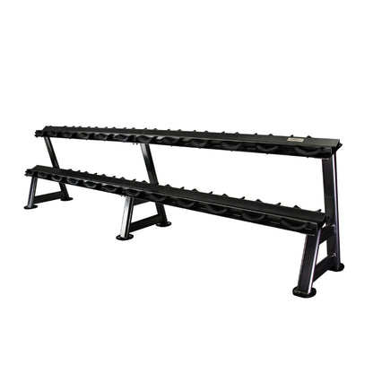 Jordan 12 Pair Dumbbell Rack (2 tier) Black