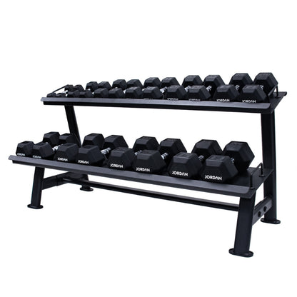 Jordan Hex Dumbbell Rack 2 Tier Black