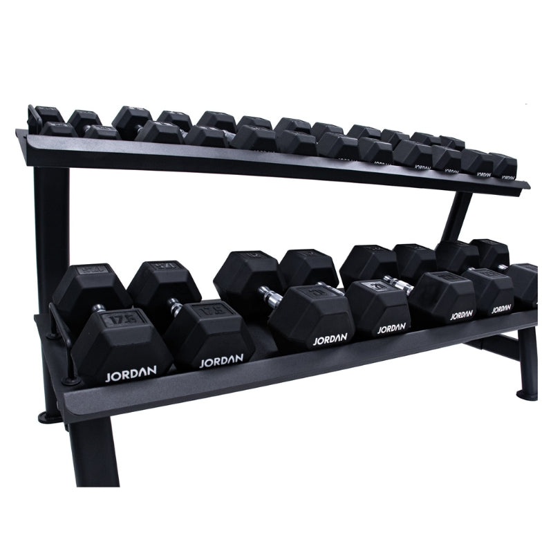 Jordan Hex Dumbbell Rack 2 Tier Black