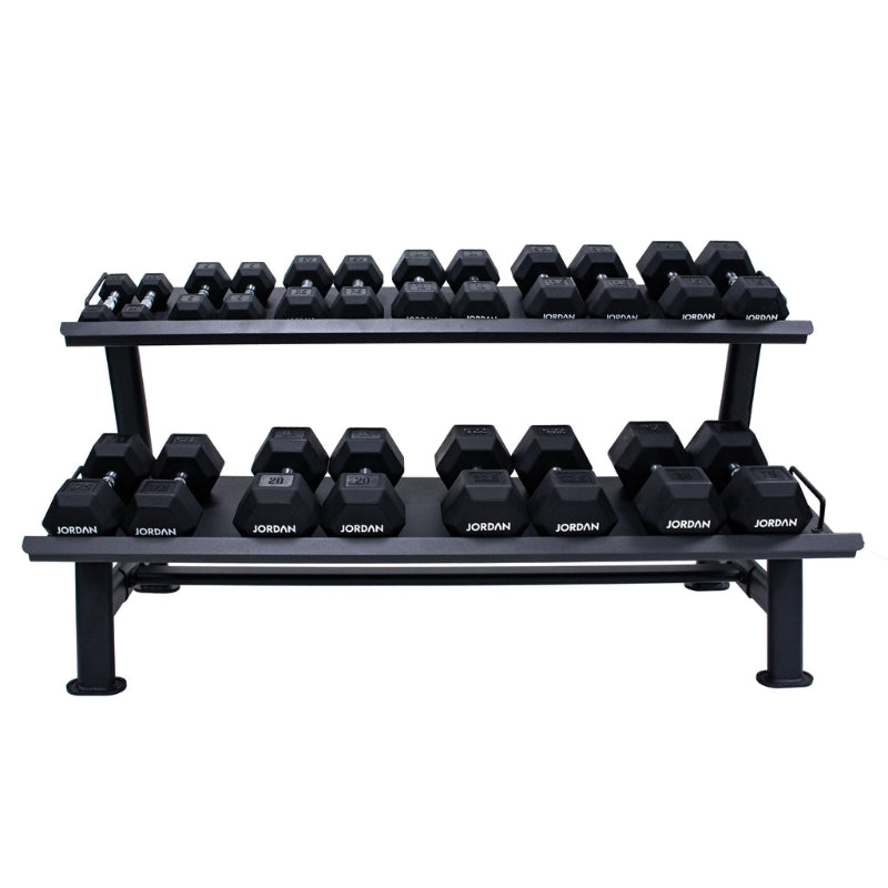 Jordan Hex Dumbbell Rack 2 Tier Black