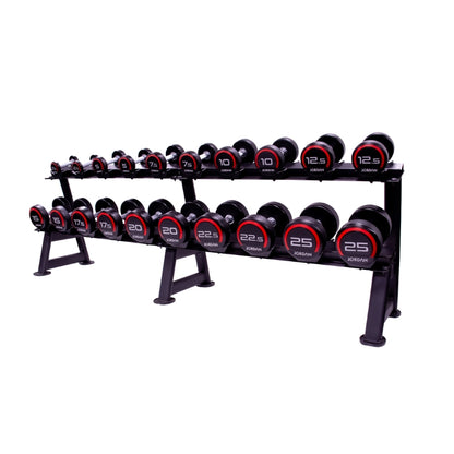 Jordan 10 Pair Dumbbell Rack (2 tier) Black