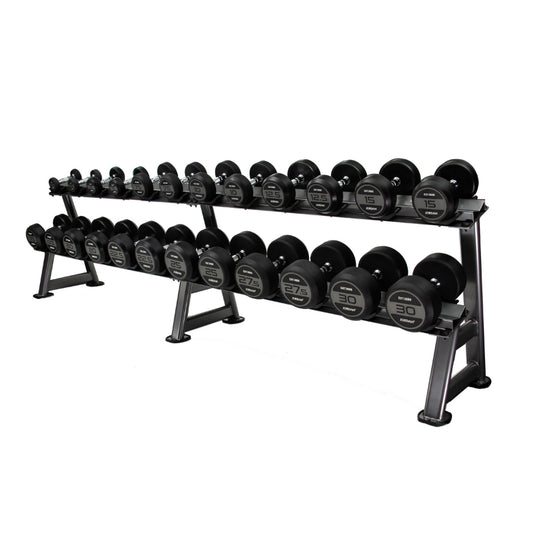 Jordan 12 Pair Dumbbell Rack (2 tier) Grey
