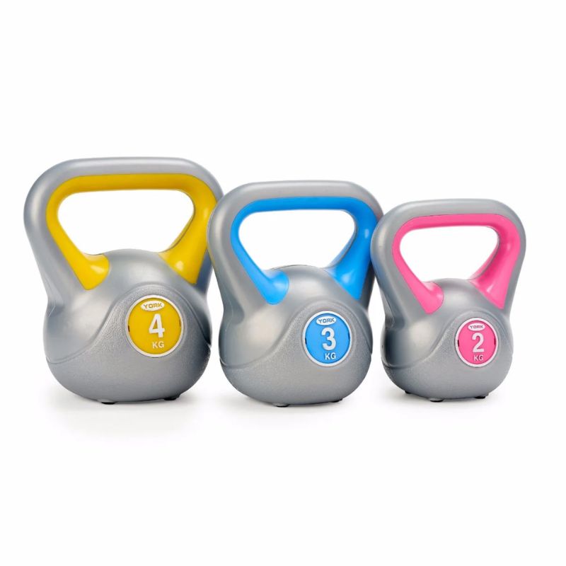 York Fitness Vinyl Kettlebell Set